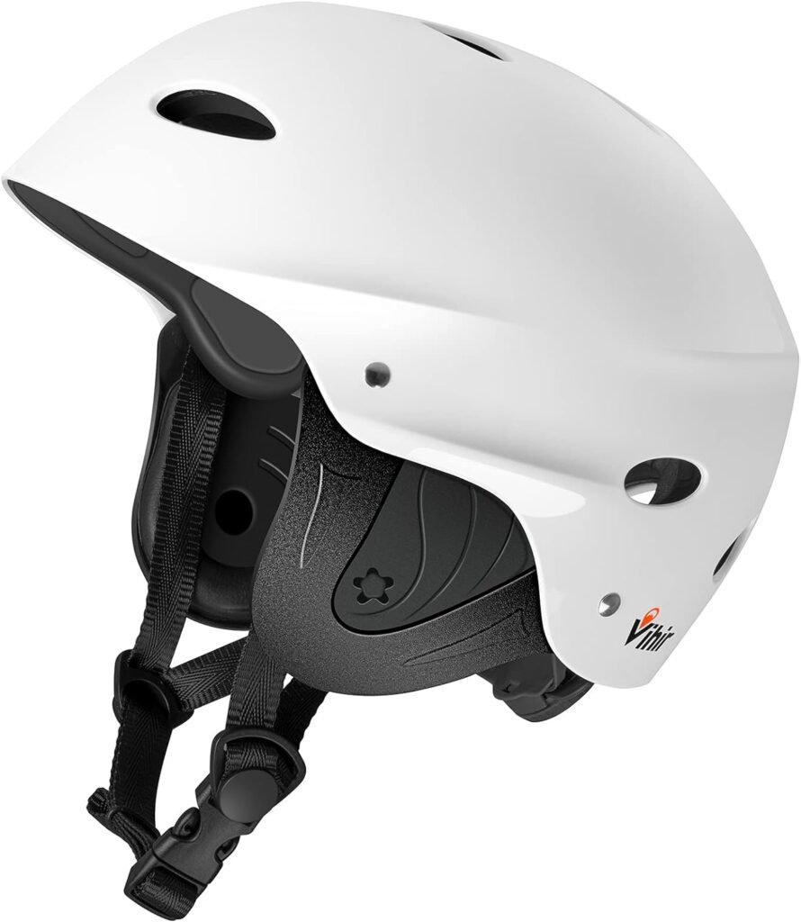 Vihir Adult Water Sports Helmet with Ears - Adjustable Helmet,Perfect for Kayaking, Boating,Surfing…
