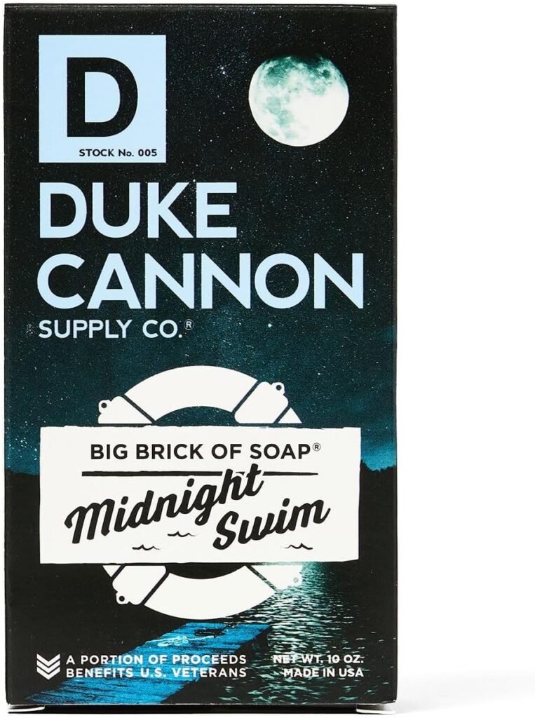 Amazon.com : Duke Cannon Supply Co. Big Brick of Soap Bar for Men Midnight Swim (Ocean  Green Scent) Multi-Pack - Superior Grade, Extra Large, Masculine Scents, All Skin Types, Paraben-Free, 10 oz (3 Pack) : Beauty  Personal Care