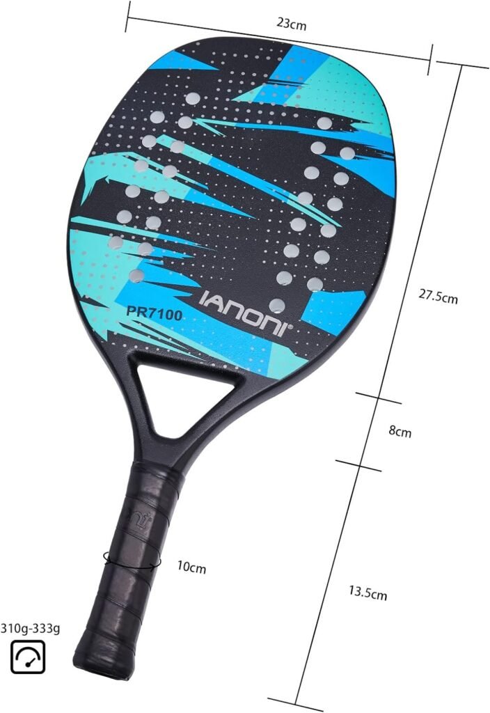 Beach Tennis Paddle Beach Tennis Racket Carbon Fiber with EVA Memory Foam Core Tennis Paddles