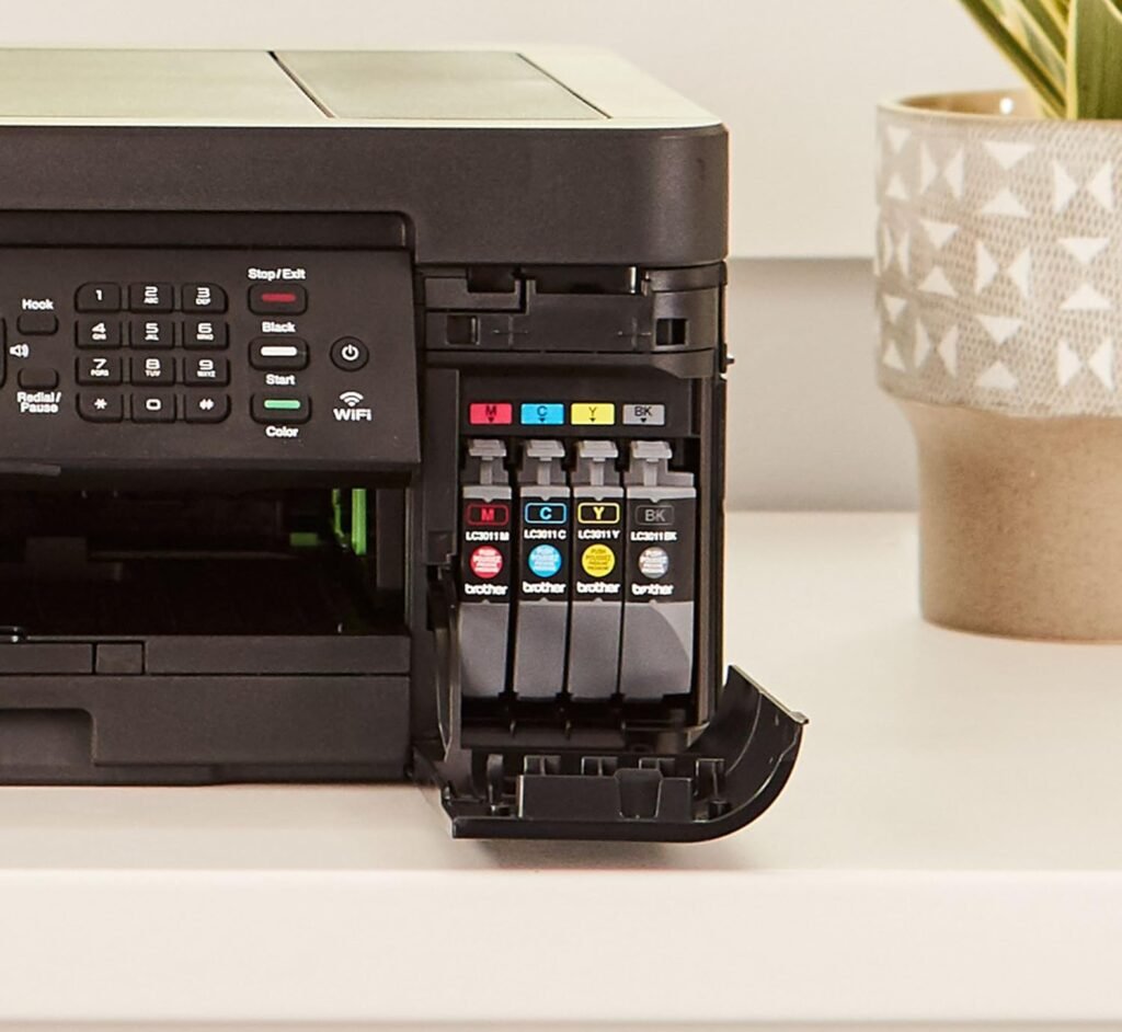 Brother Wireless All-in-One Inkjet Printer, MFC-J491DW, Multi-function Color Printer, Duplex Printing, Mobile Printing,Amazon Dash Replenishment Enabled, Black, 8.5 (MFCJ491DW)