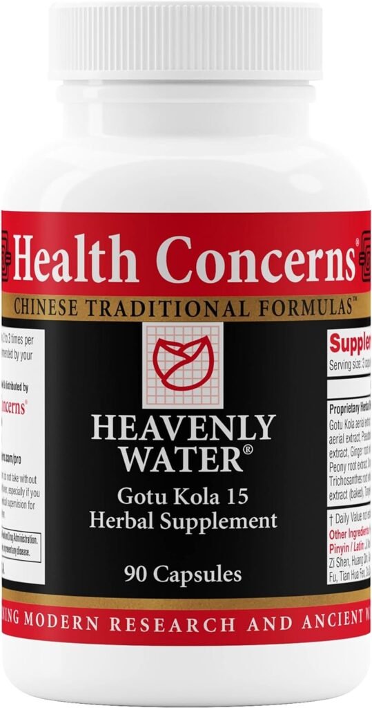 Health Concerns Heavenly Water - Menstrual  Menopause Supplements for Women - PMS Relief - 90 Capsules