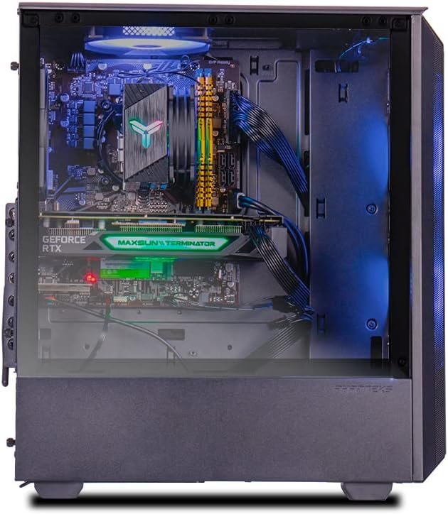 MXZ Gaming PC Desktop Computer,Intel I5 12400F 4.4GHz, RTX 3060TI,16GB DDR4 3200, NVME 500GB SSD, 6RGB Fans, Win 10 Pro Ready(I5 12400F | RTX 3060TI) …