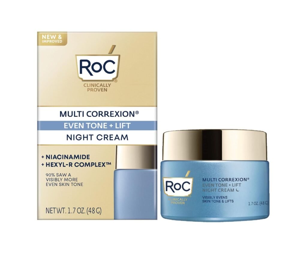 RoC Multi Correxion 5 in 1 Restoring/Anti Aging Facial Night Cream with Hexinol, Christmas Gifts  Stocking Stuffers for Women and Men, 1.7 Ounces (Packaging May Vary)